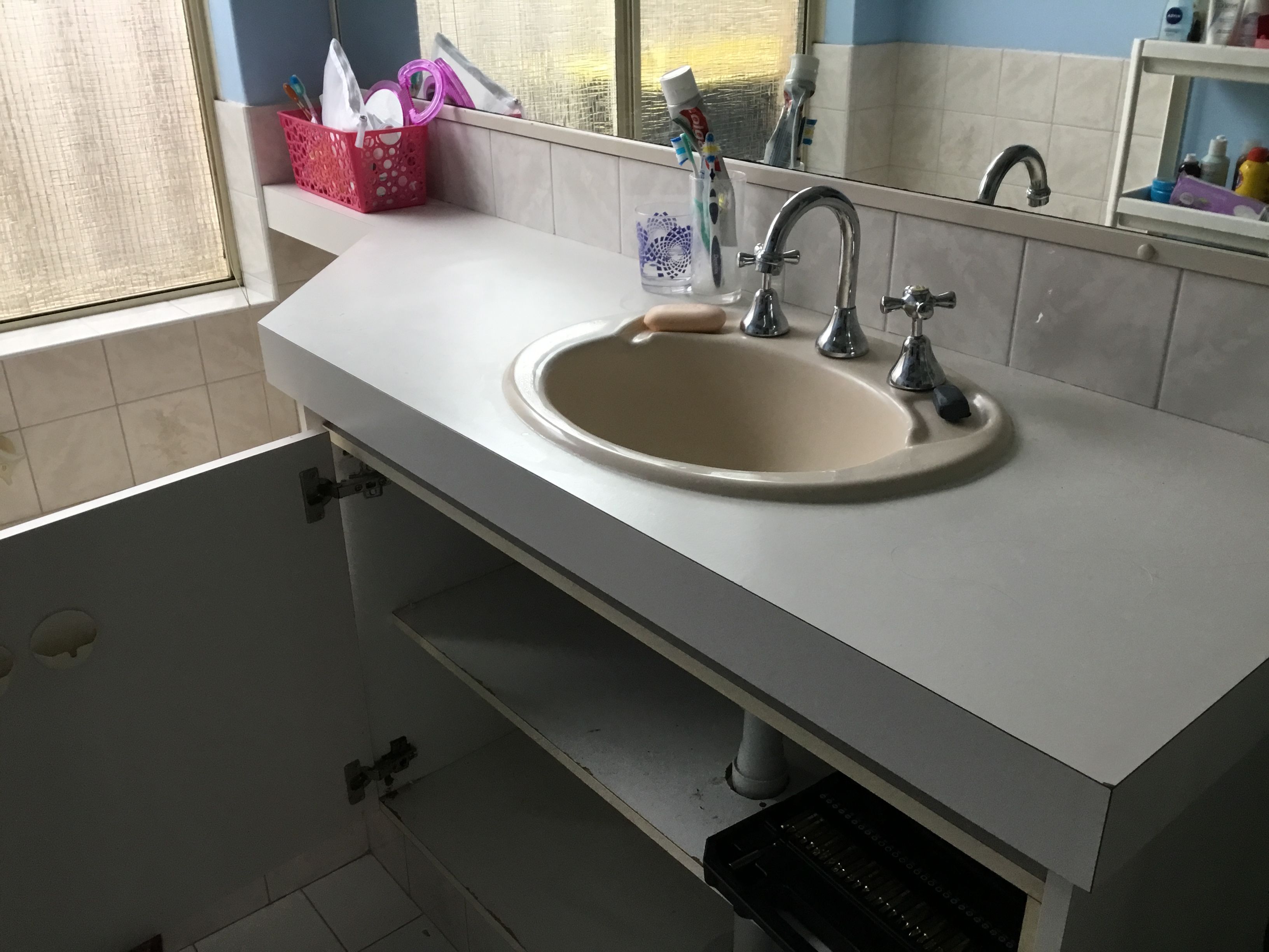 Repairing a waterdamaged bathroom cabin... Bunnings community