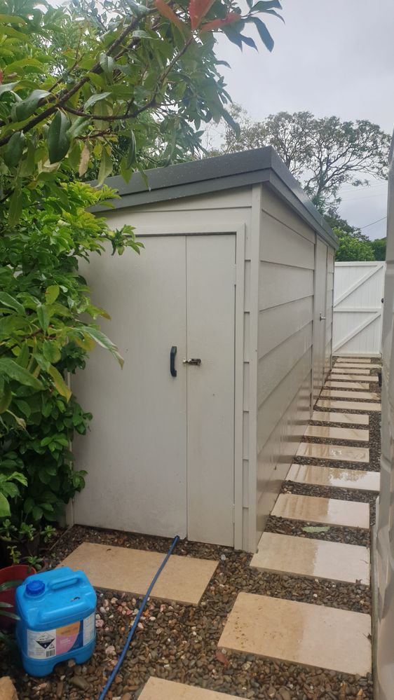 Northern side of shed, looking south