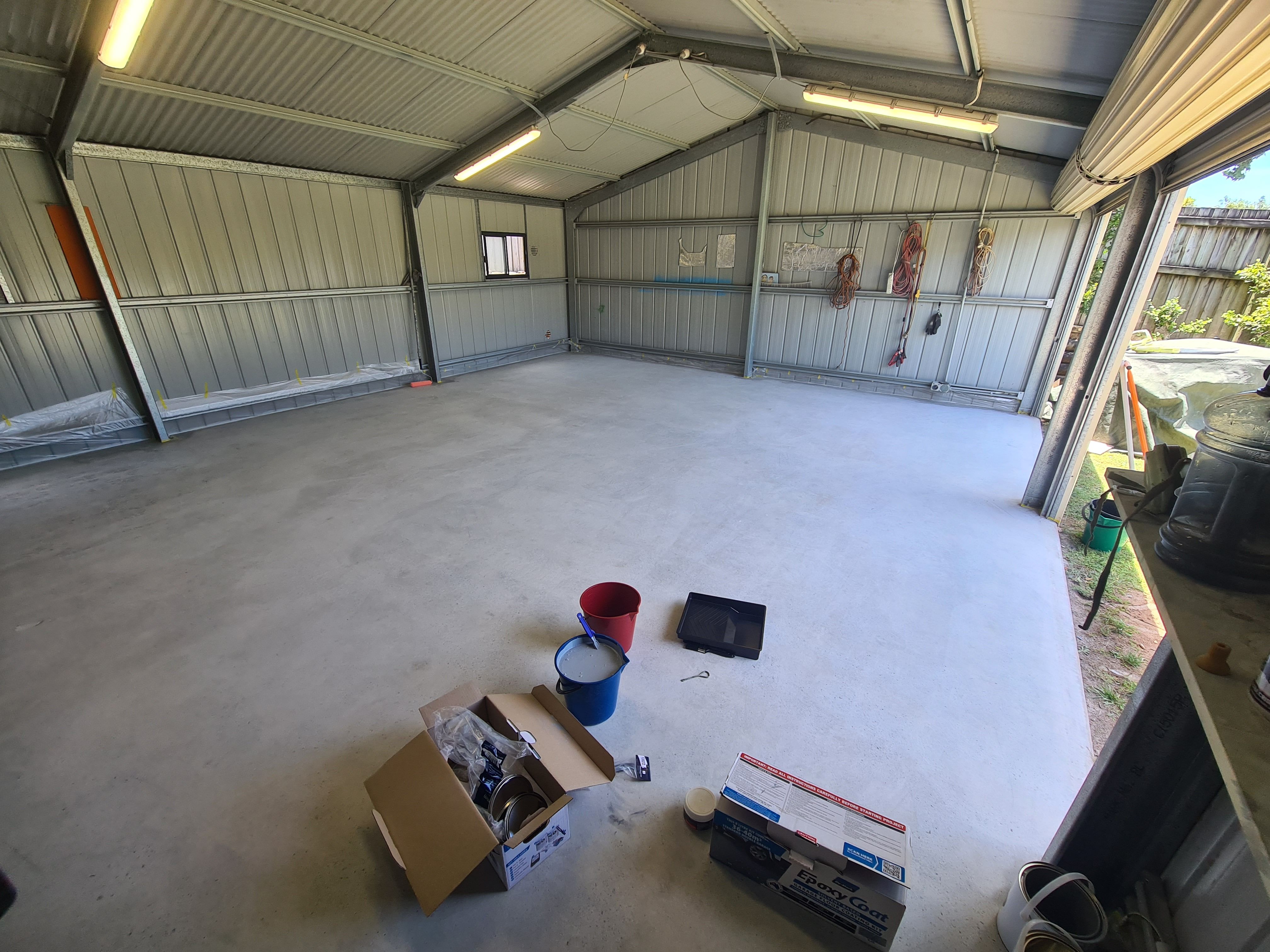 Applying epoxy on shed concrete floor Bunnings community