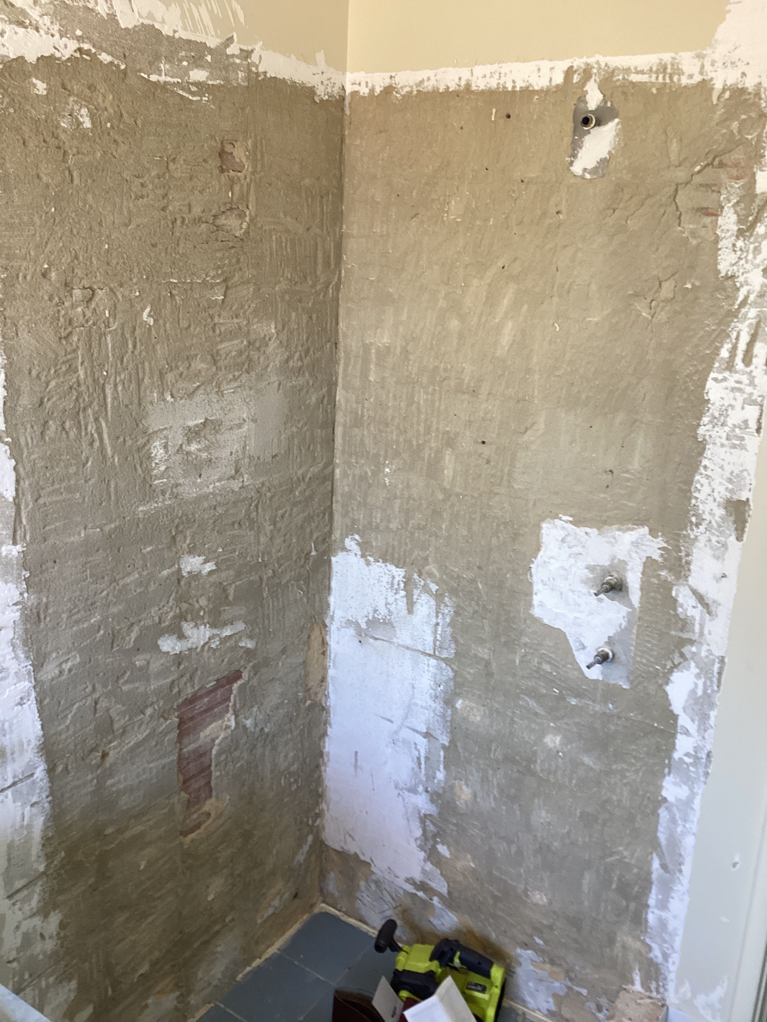 How to waterproof a shower wall before r... Bunnings community