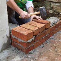 Mortar is made to be pliable and sticky