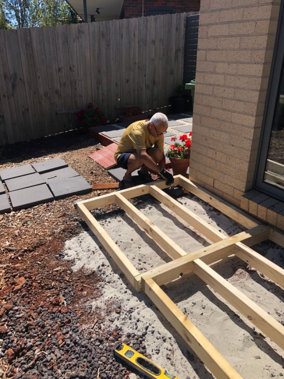 How to prepare ground for pavers, deck a... Bunnings community