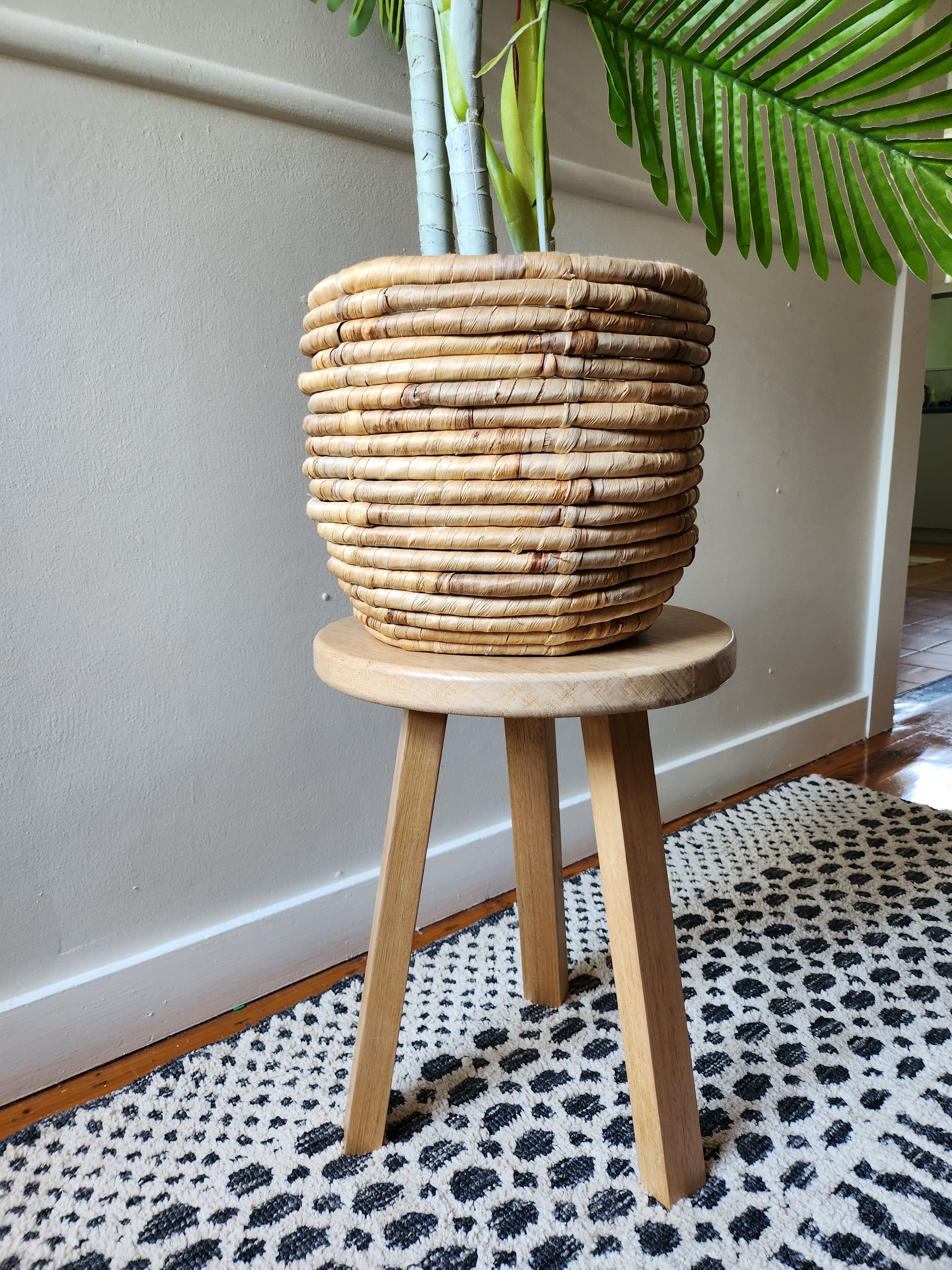 Oak side table / plant stand Bunnings community