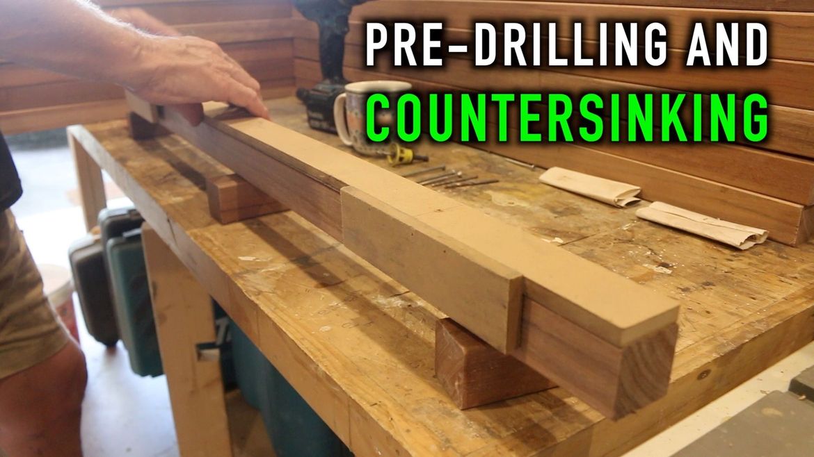 Using a template to pre drill all the holes in the battons so they all finish up exactly the same.