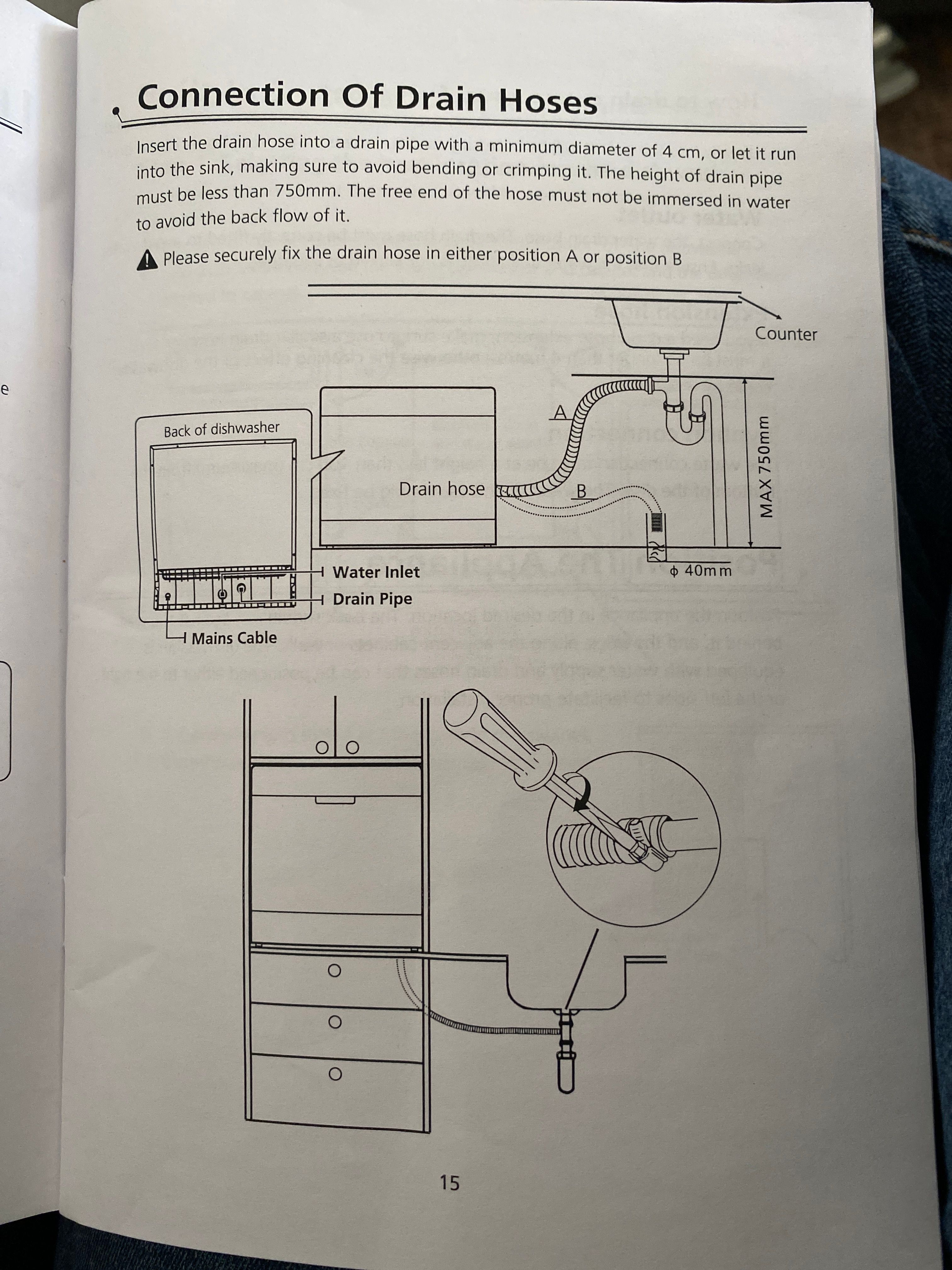 Solved Brand new dishwasher not draining? Bunnings community