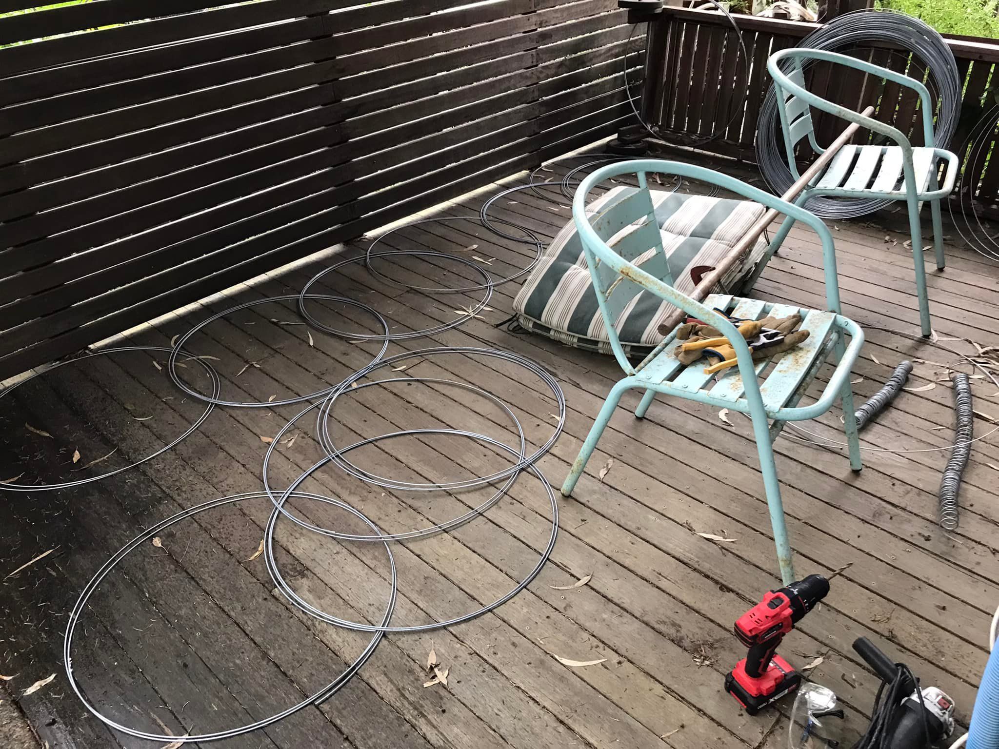 Large gabion retaining wall build Bunnings community