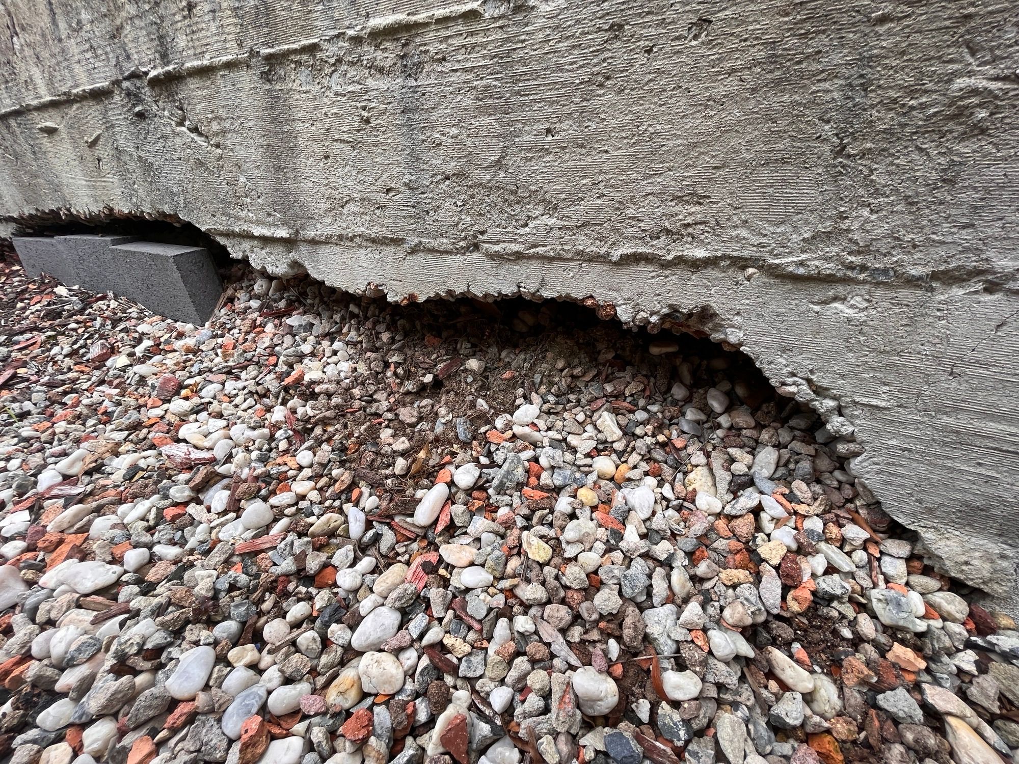How to fill gap under concrete driveway? Bunnings community
