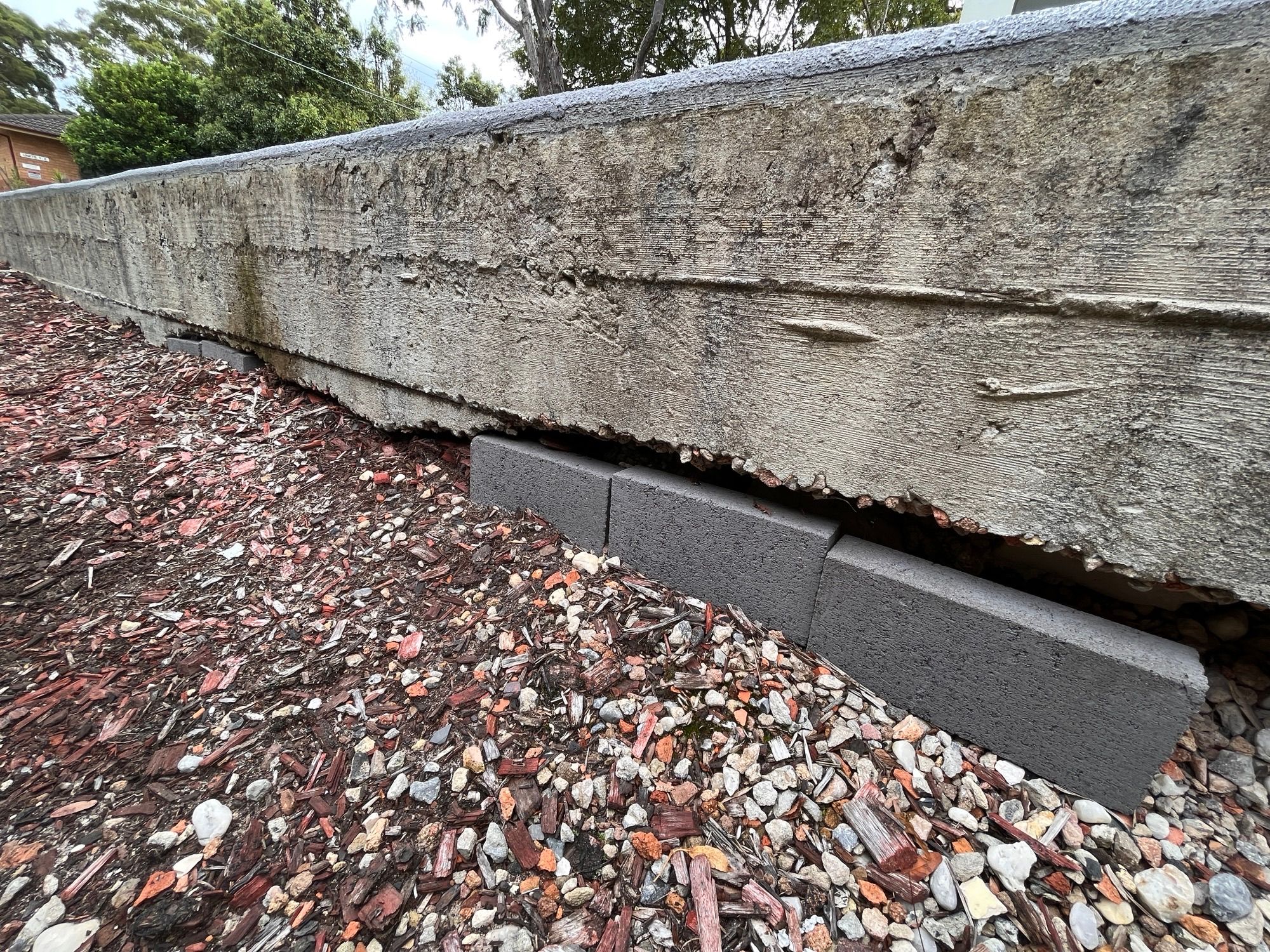 How to fill gap under concrete driveway? Bunnings community