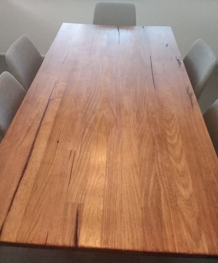 Dining table using laminated panels Bunnings community