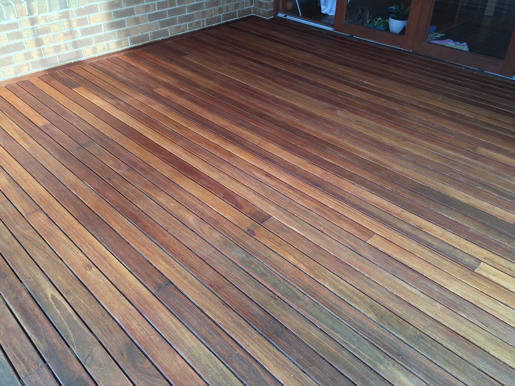 Deck strip, sand and oil Bunnings community