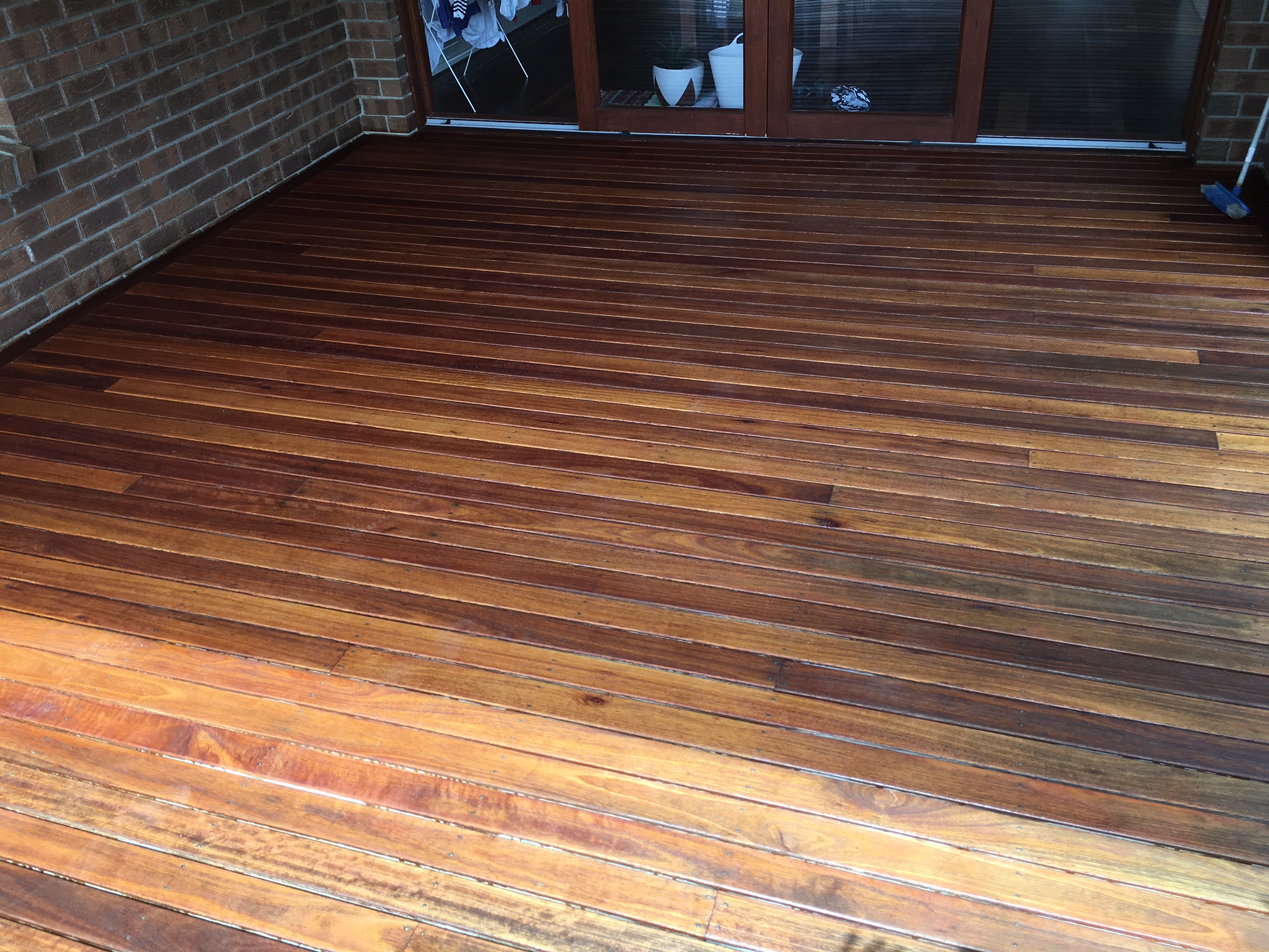 Deck strip, sand and oil Bunnings community