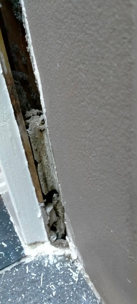 The damage from the leaking strip