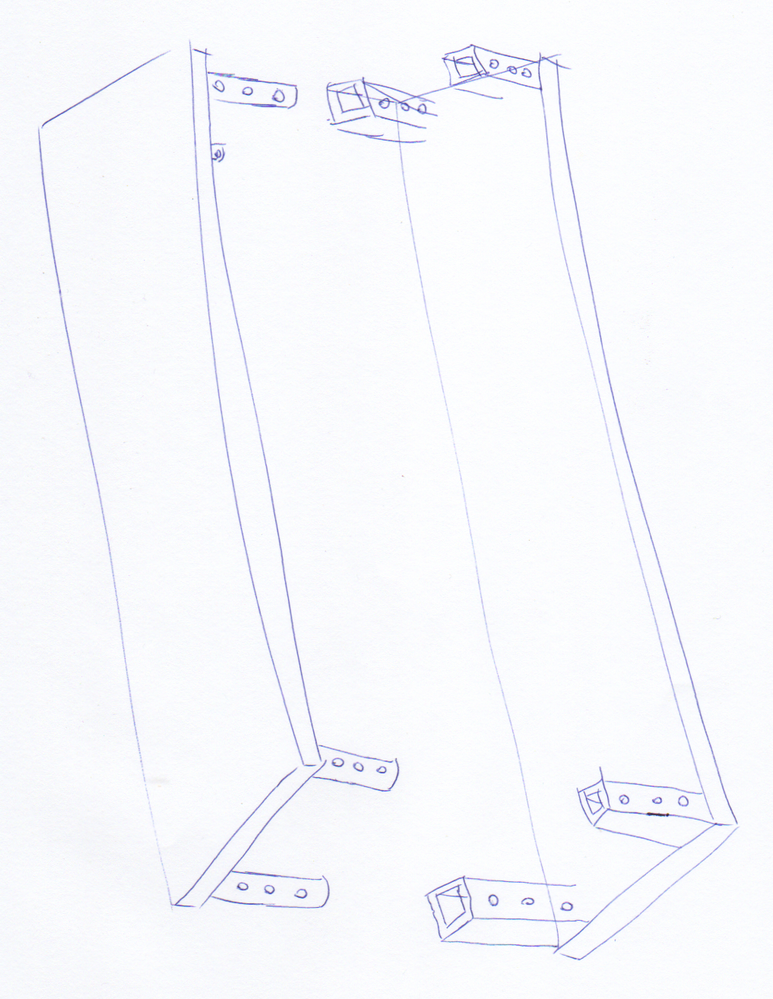 Dirty drawing of monitor stand