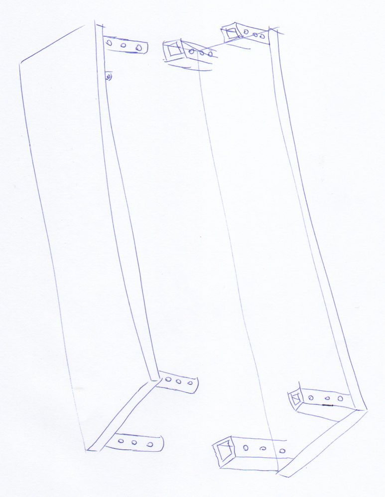 Dirty drawing of monitor stand