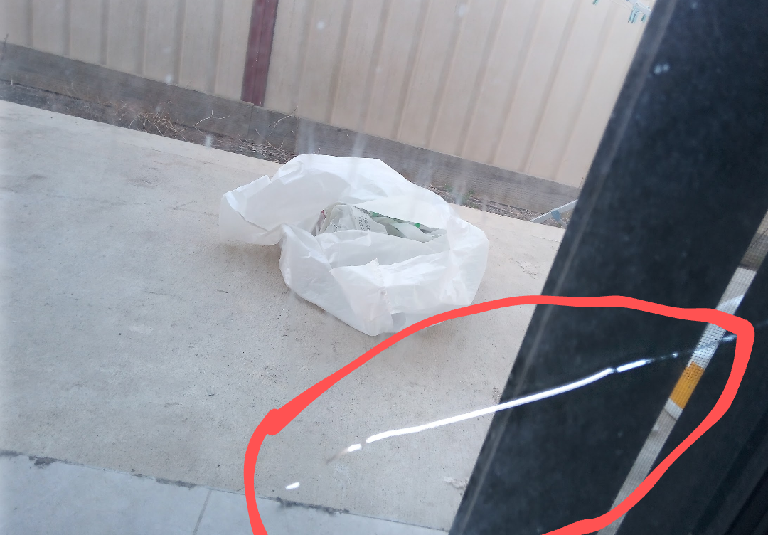 How to hide a crack in glass sliding doo... Bunnings community