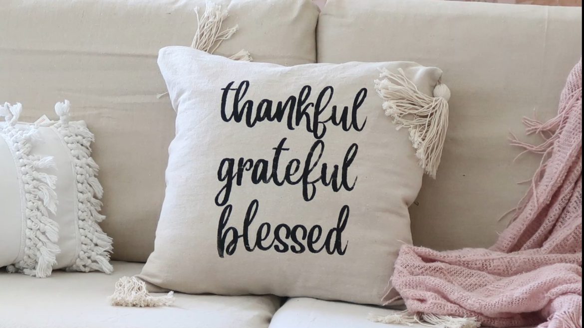 My lil drop sheet canvas cushion.