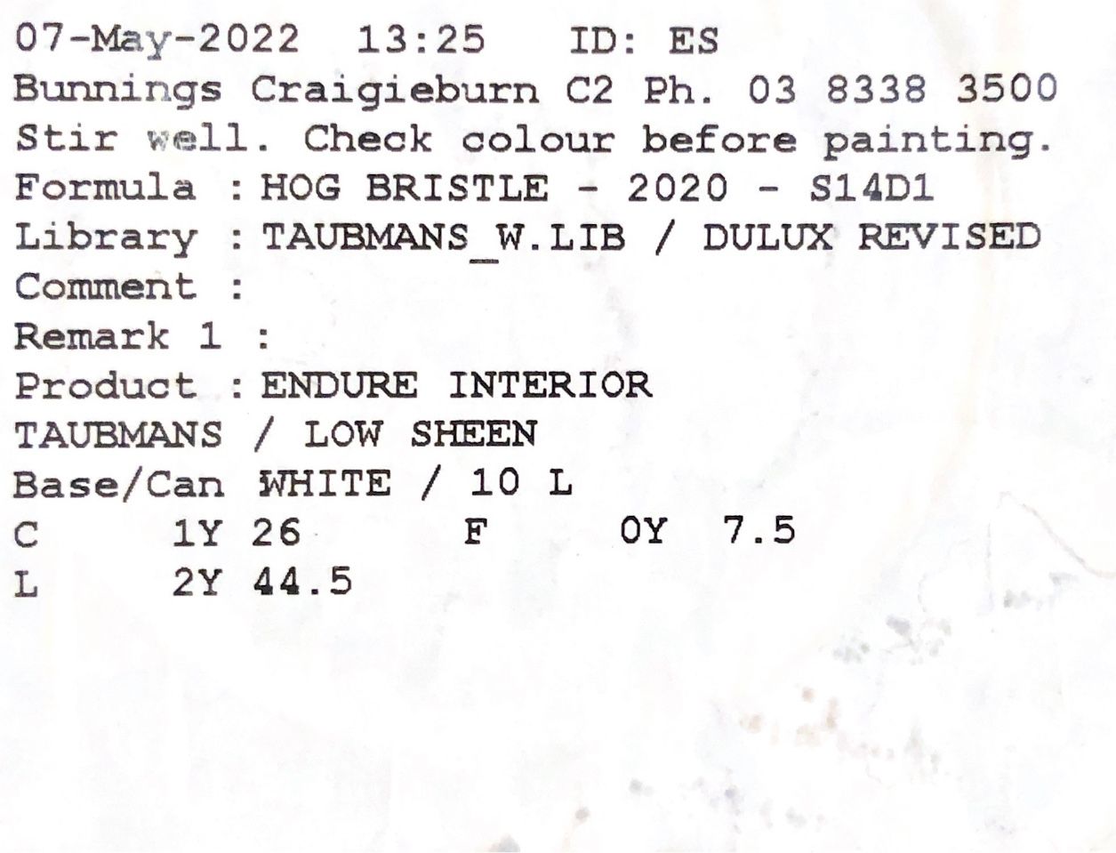 Solved How to read a Bunnings paint label? Bunnings community