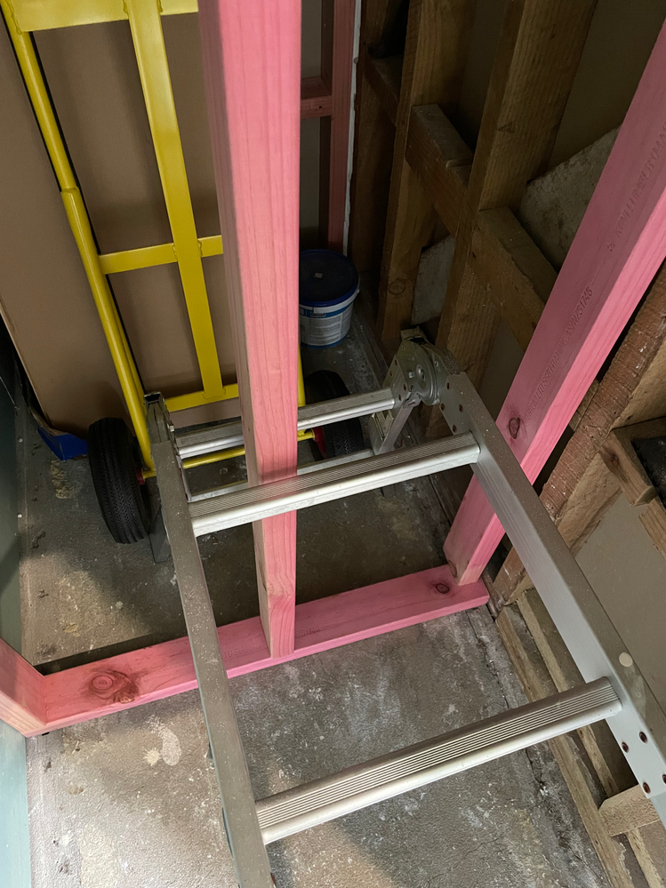 Just joking. This was only a dry fit to make sure I'd cut the correct length. You can see bracing on right that I thought might be an issue