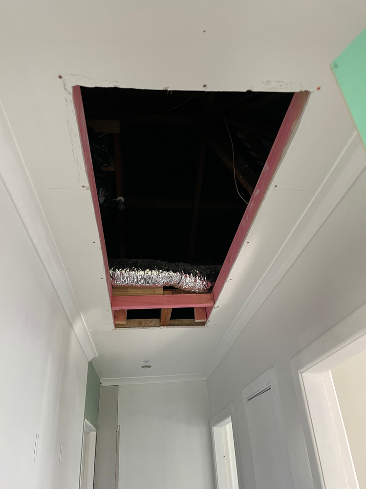 Framing for the attic stairs