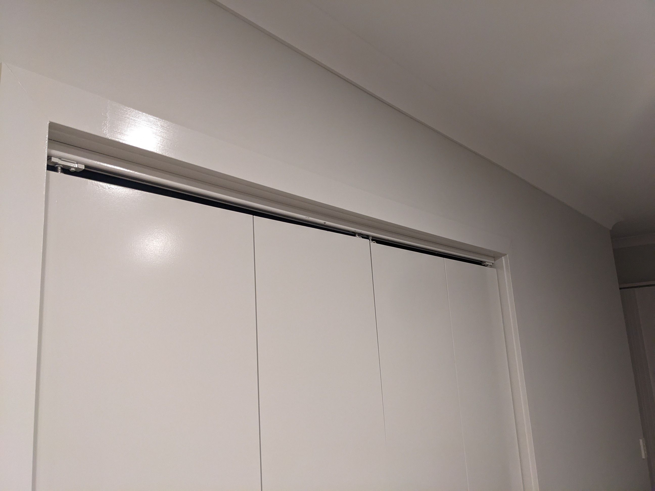 How to hide gap at top of bifold door? Bunnings community