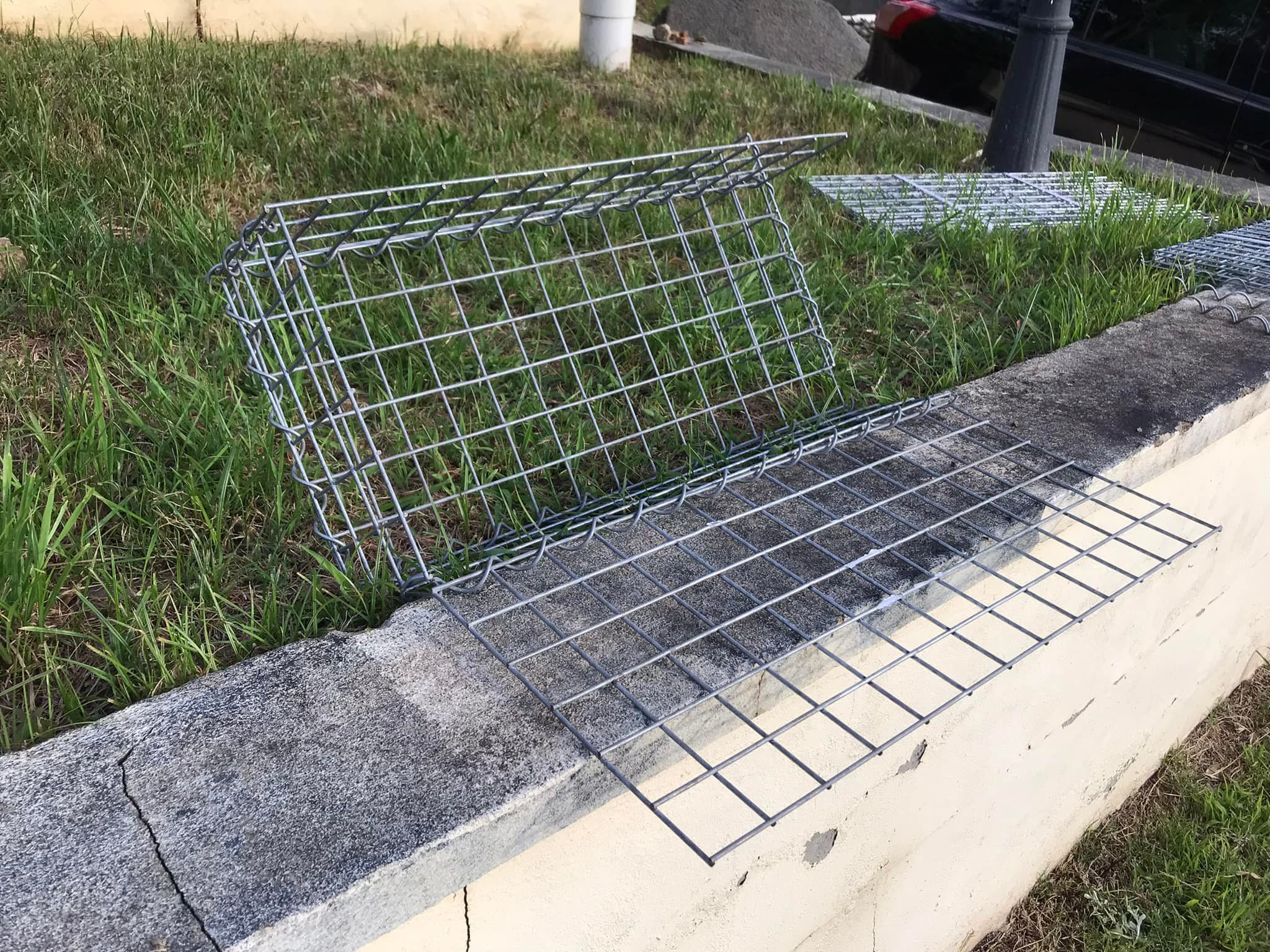 Small gabion retaining wall Bunnings community