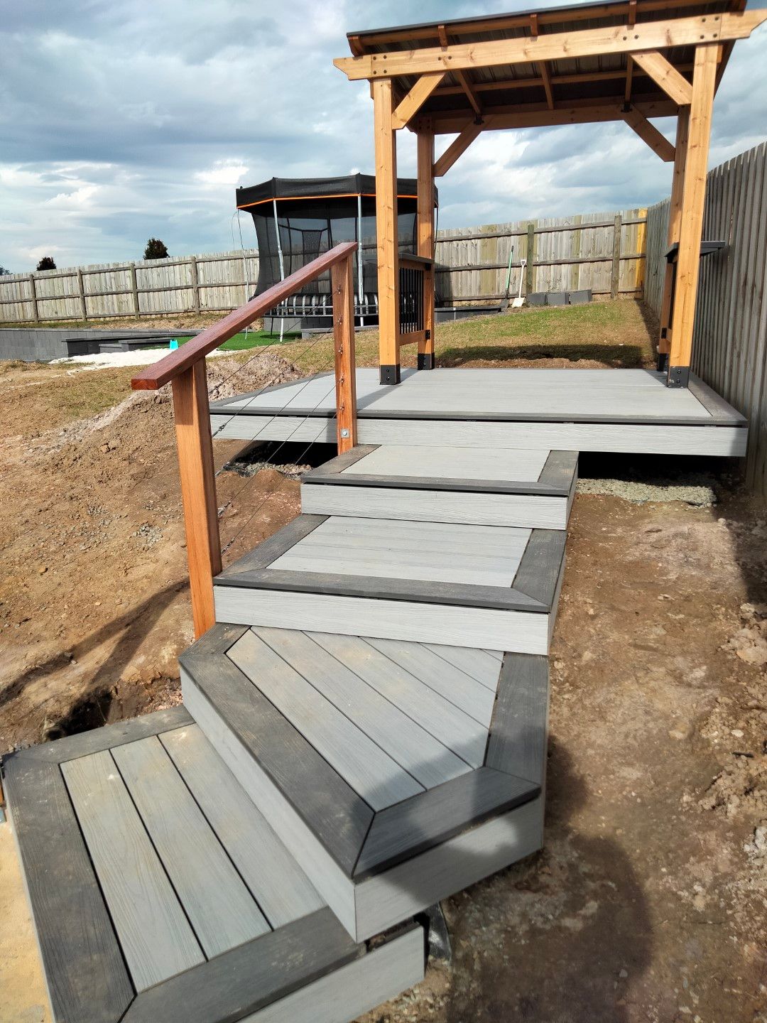 Lowlevel Ekodeck build with prefab perg... Bunnings community