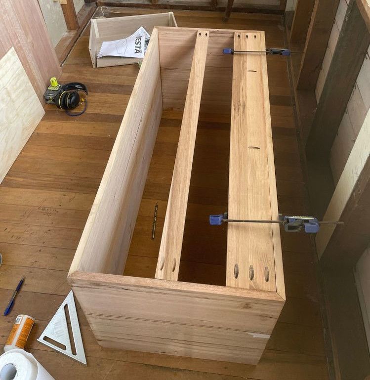 Tasmanian Oak bathroom vanity Bunnings community