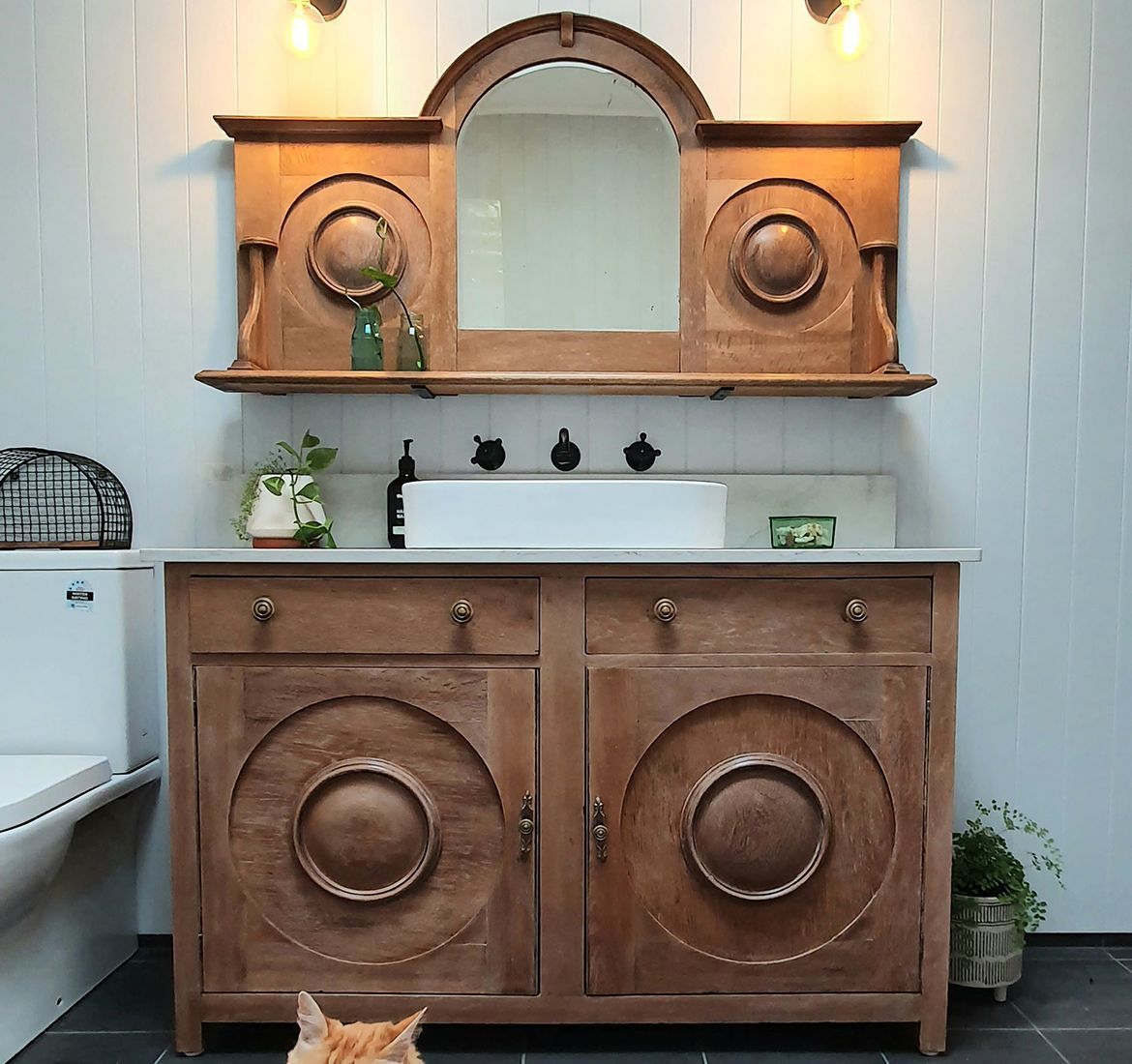 Tasmanian Oak bathroom vanity Bunnings community