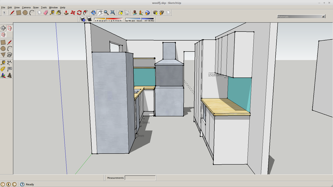 Front with fridge moved to left side from original spot