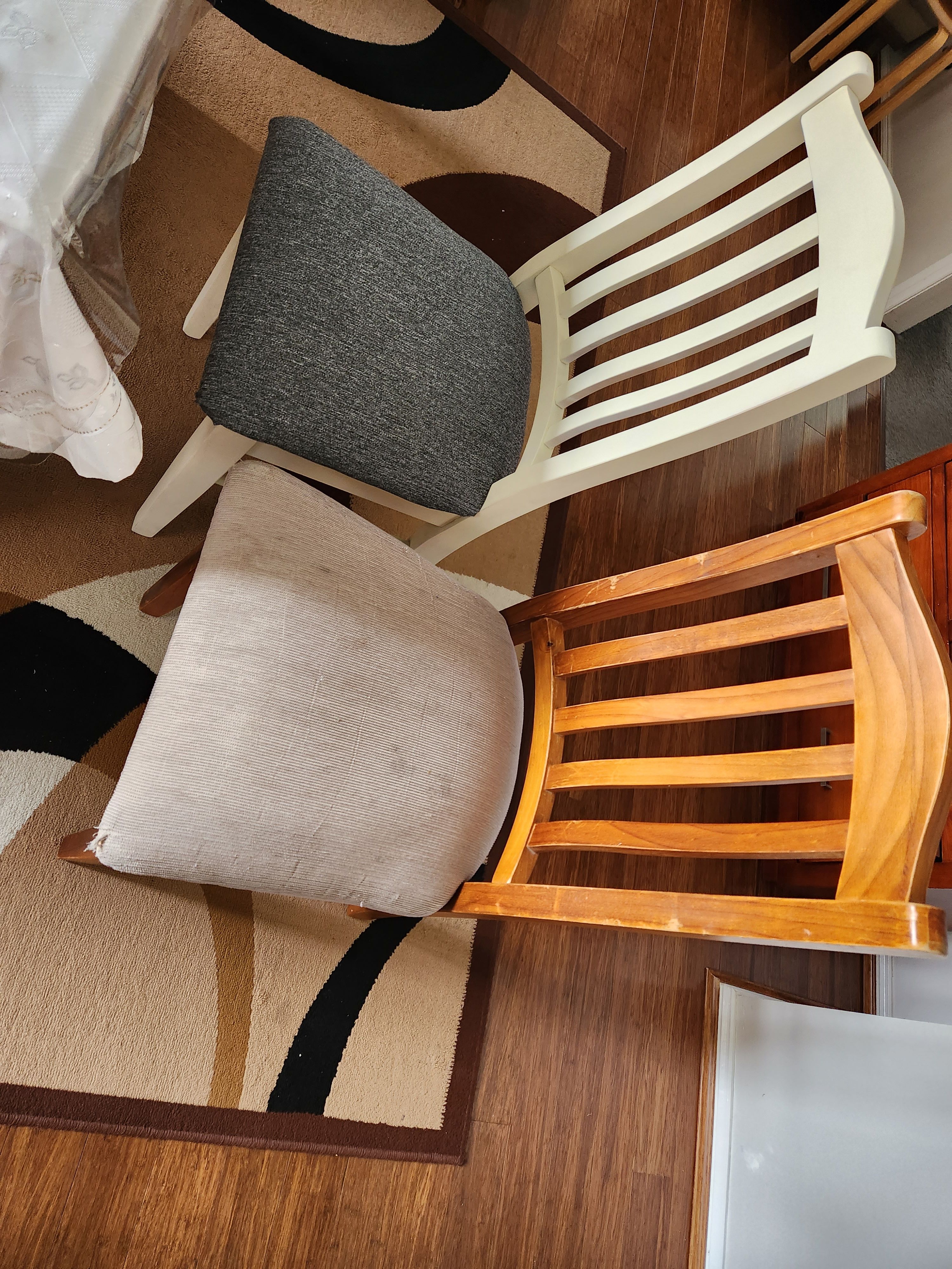 Upcycled wood dining table & chairs Bunnings community