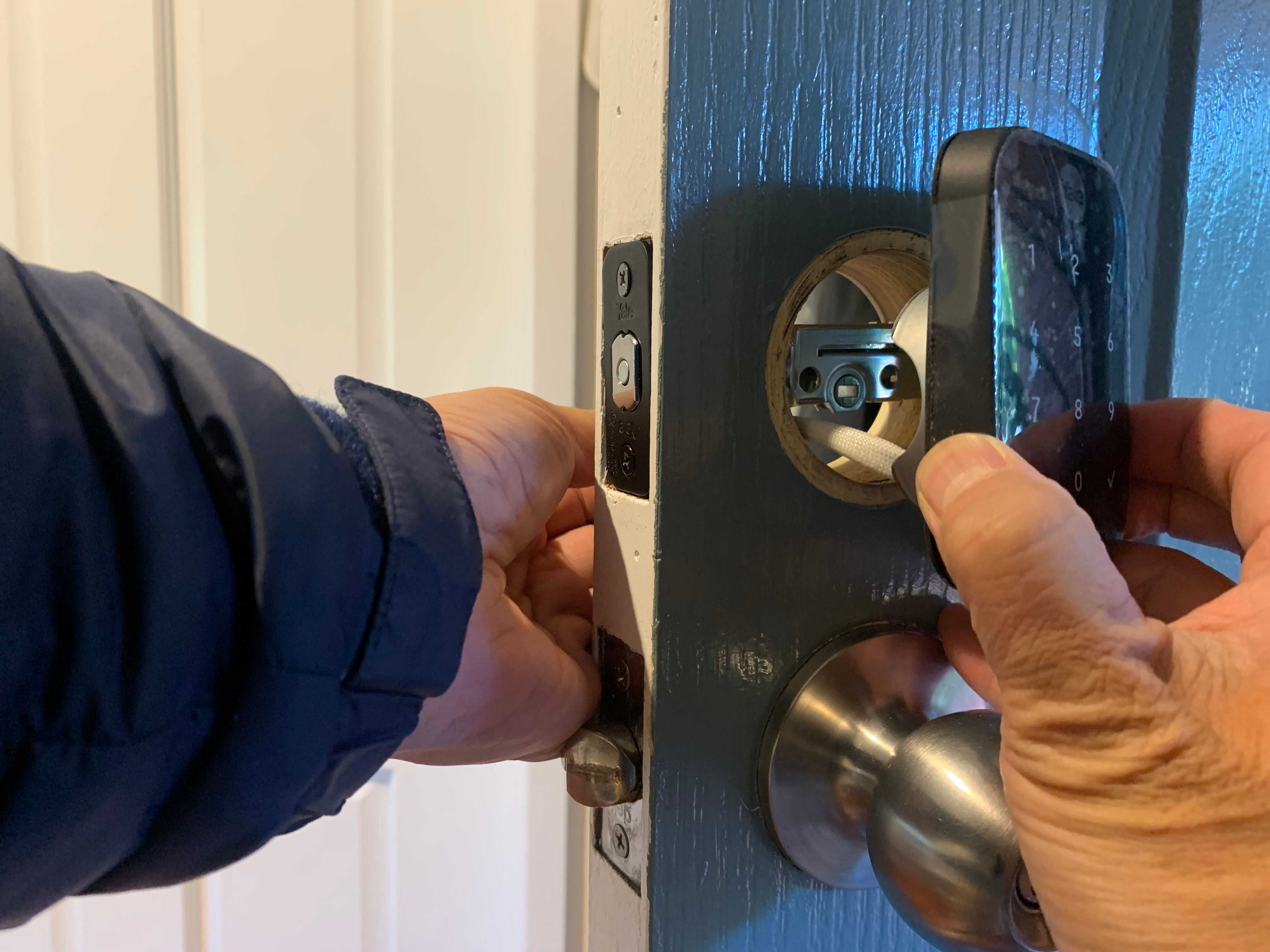 Smart front door lock installation Bunnings community