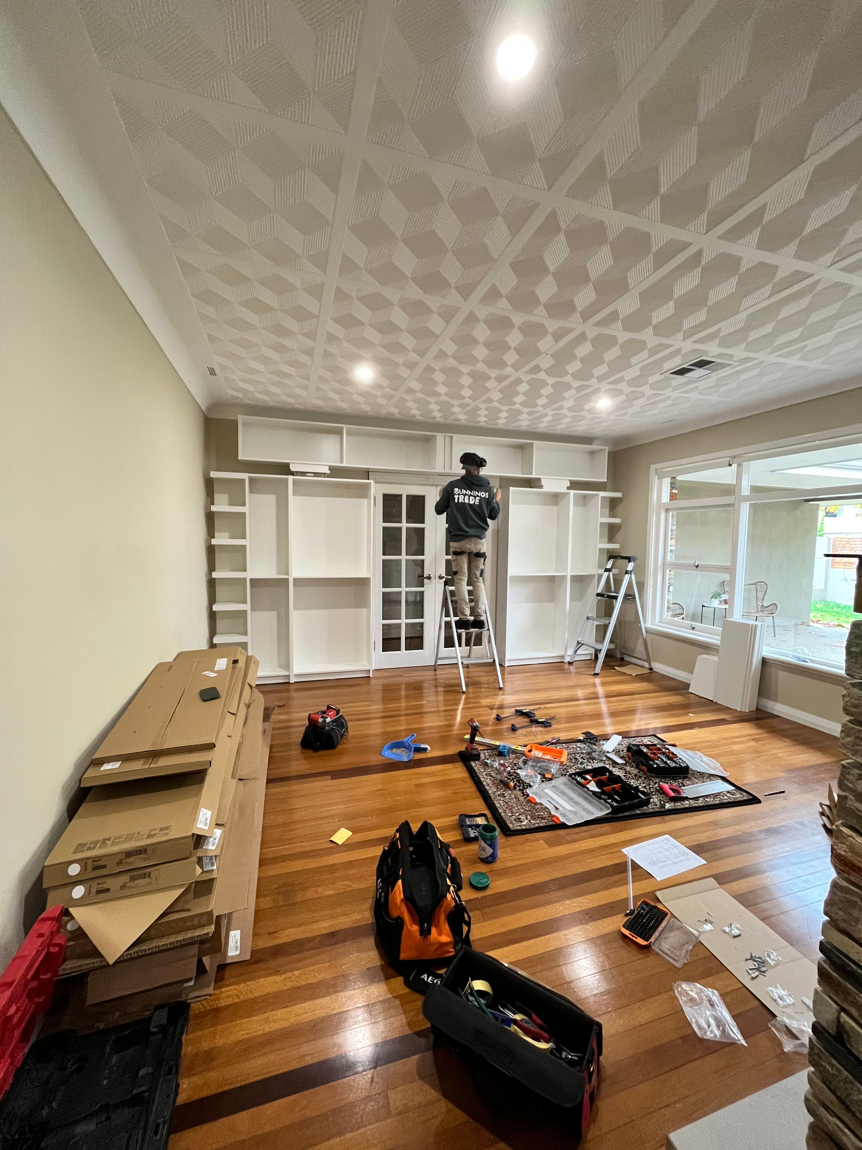 How to close a gap between bookshelves? Bunnings community