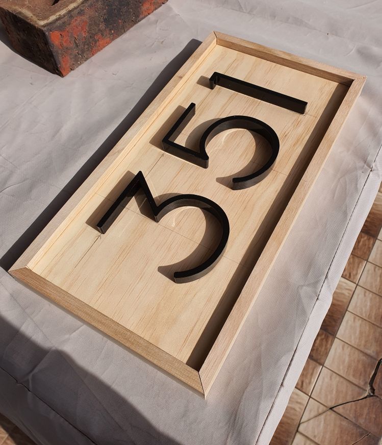 D.I.Y. house number sign Bunnings community