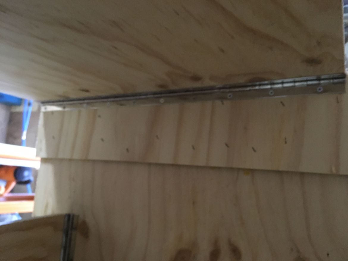 used piano hinges for fold up wing and for fold out arm