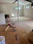 putting in the floor