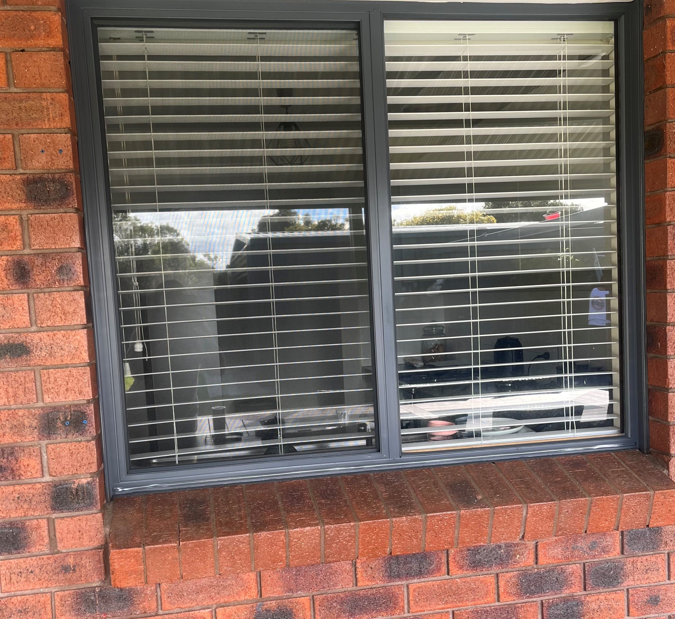 Painted window frames and flyscreen door Bunnings community