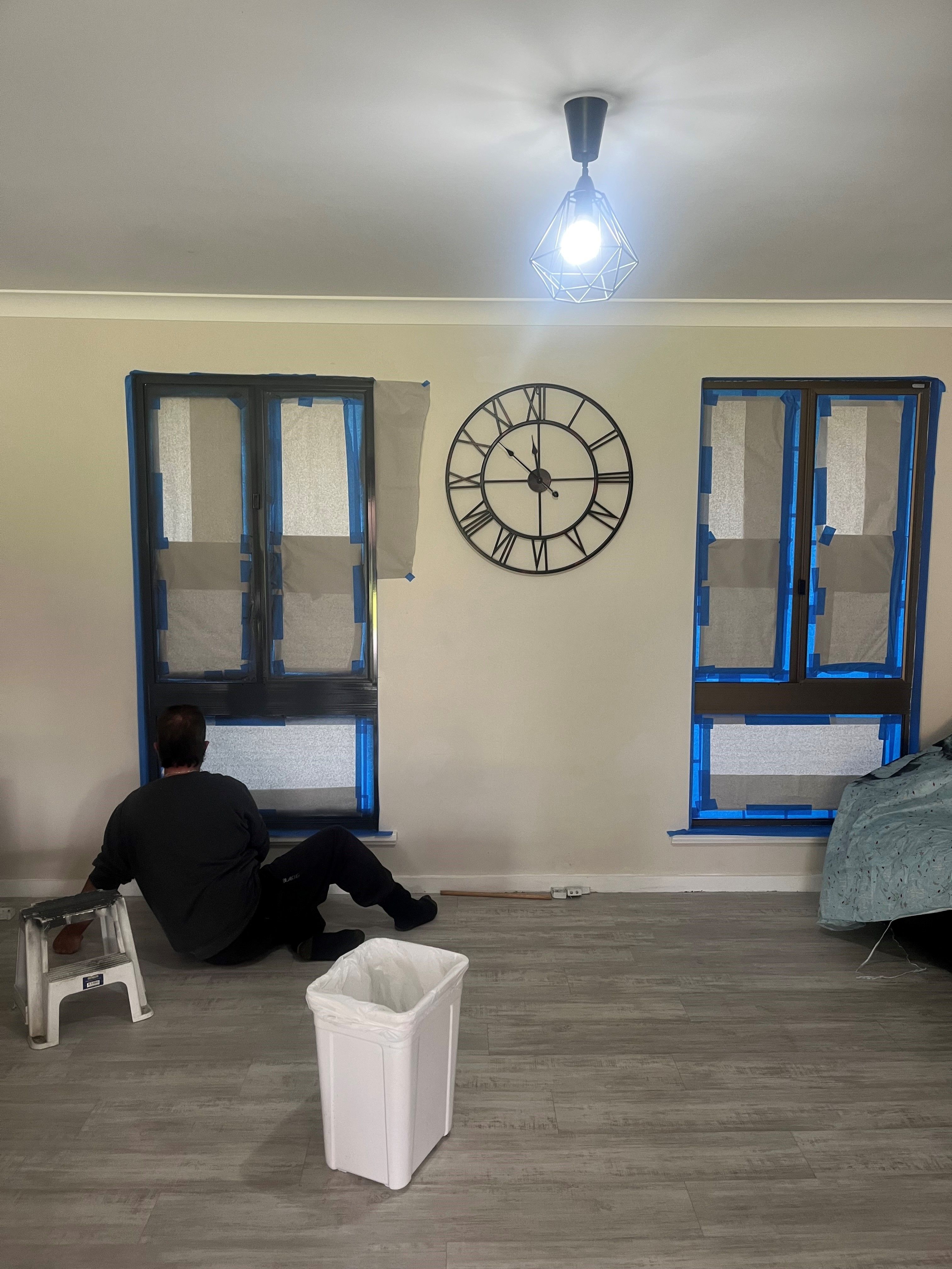 Painted window frames and flyscreen door Bunnings community