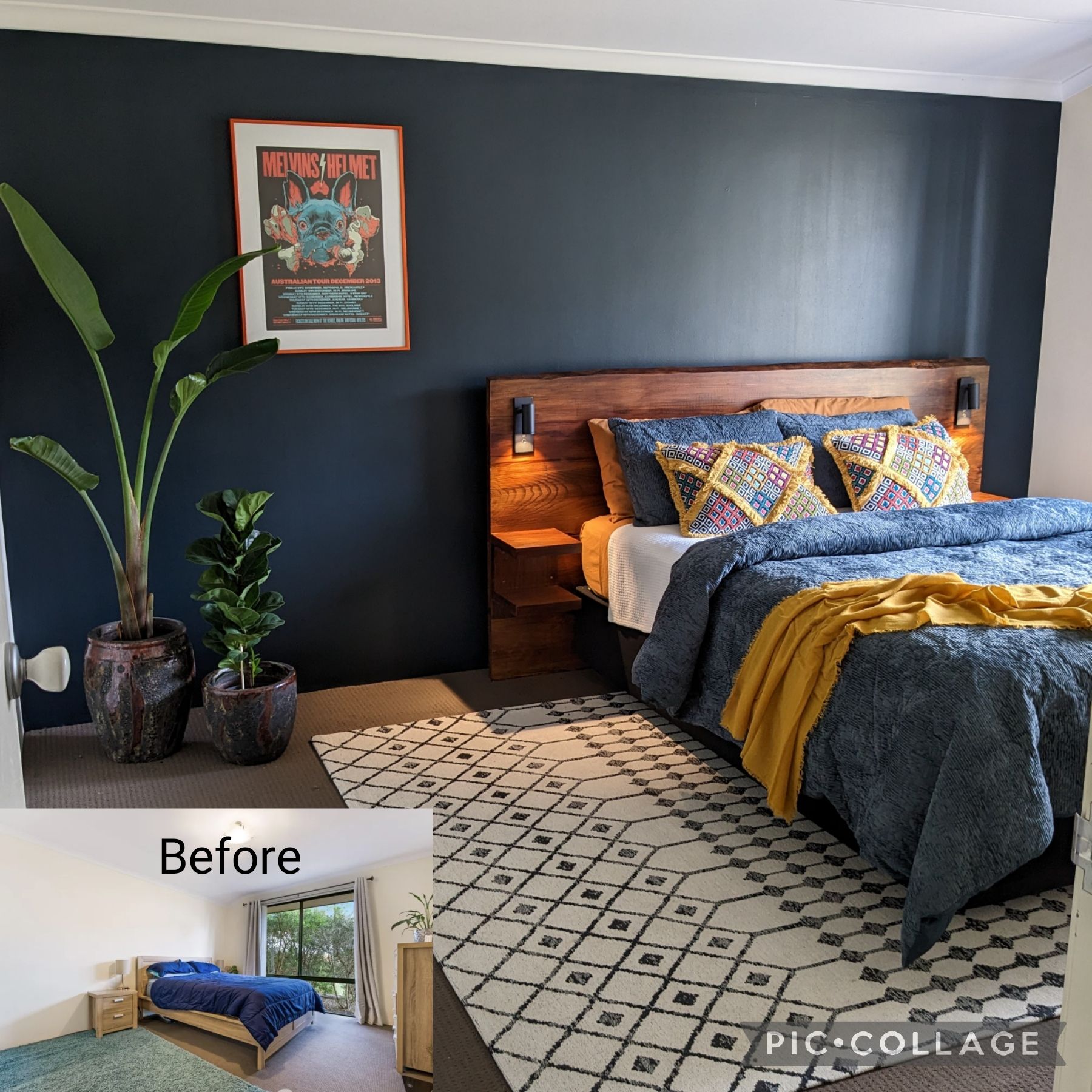 Moody bedroom makeover Bunnings community