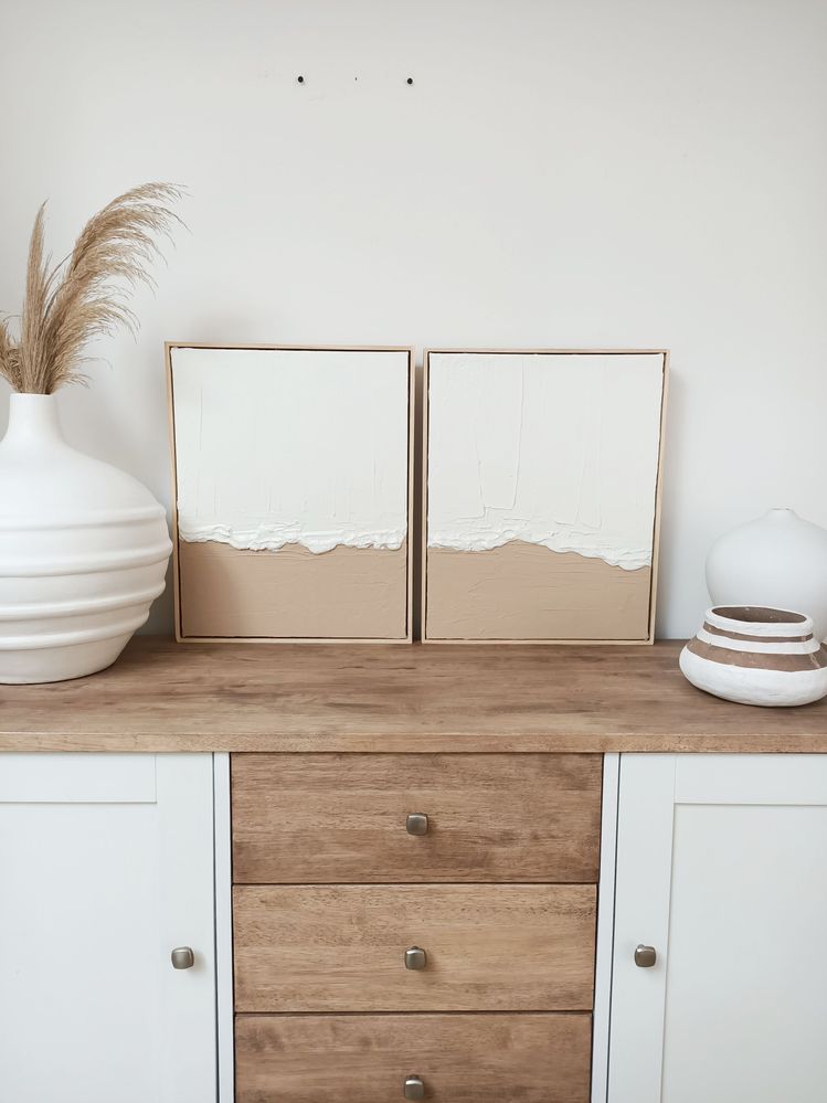 Textured Plaster Wage Canvas Wall Art