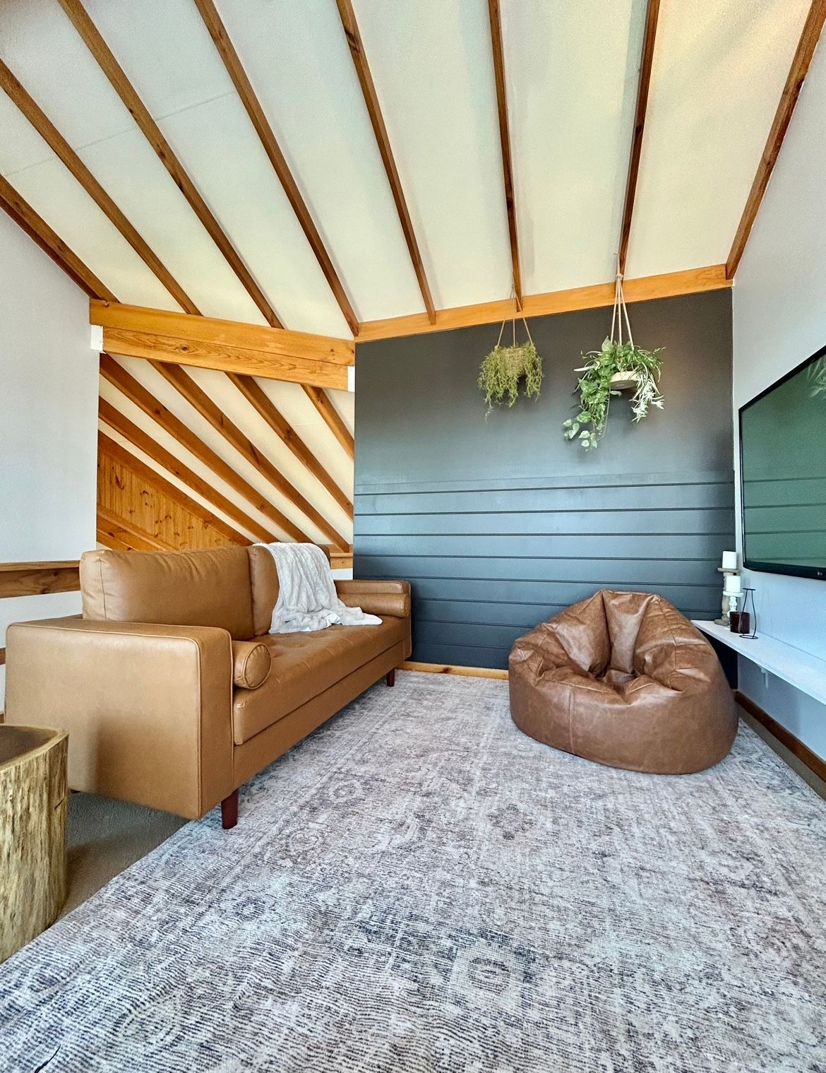 Lounge retreat with feature wall Bunnings community