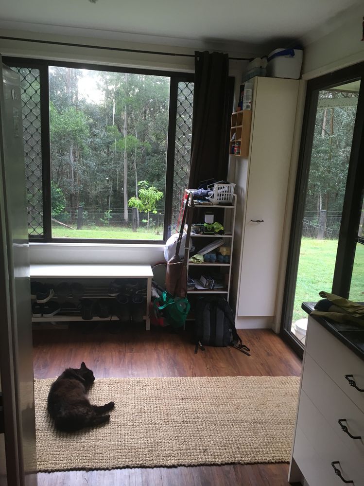 Looking from the kitchen out.