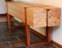Bench seat made using Pine and Merbau by Andrew Jones