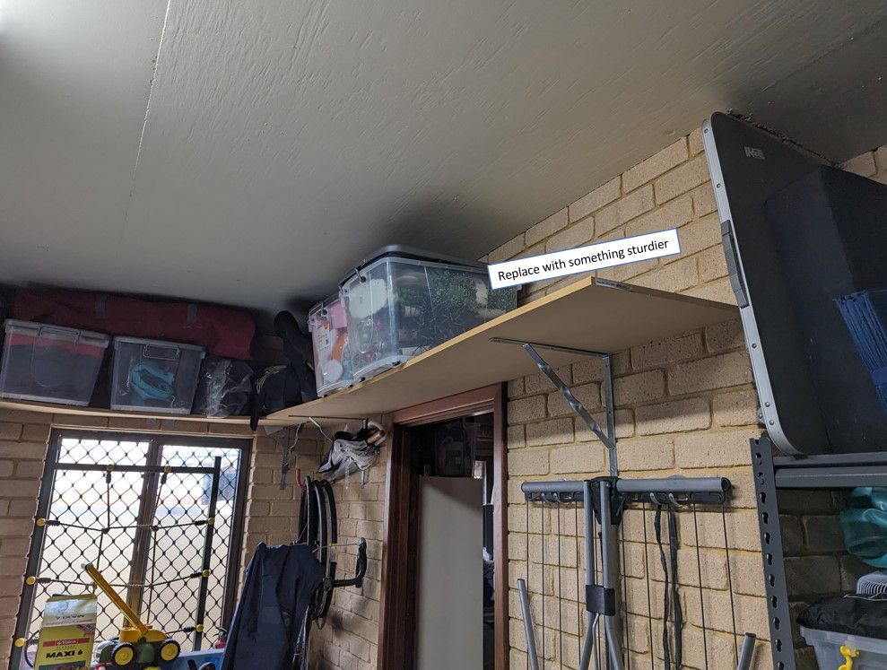 Heavy duty garage shelving Bunnings community
