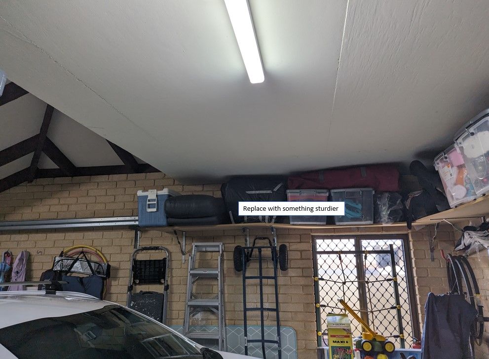 Heavy duty garage shelving Bunnings community