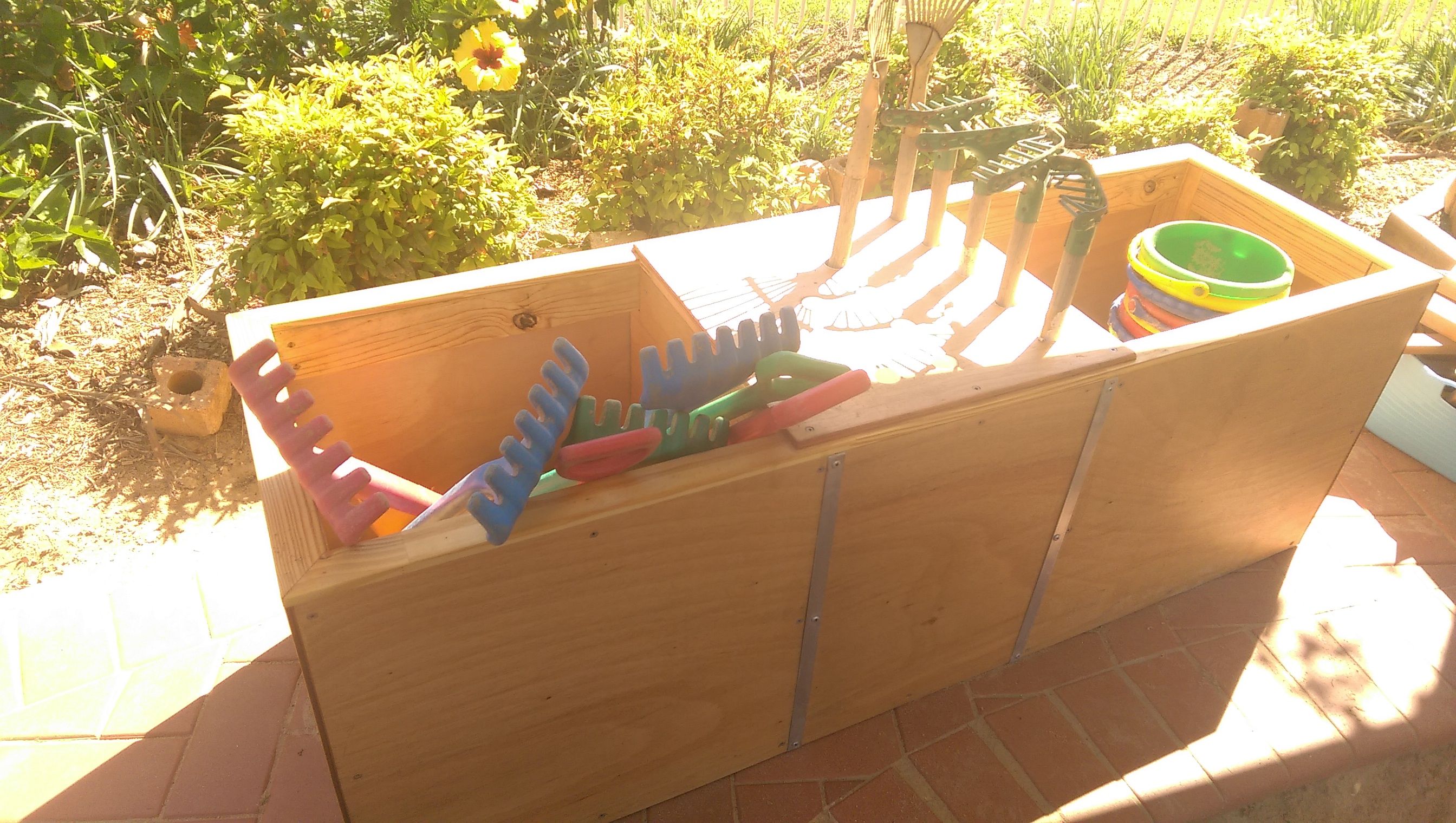 Sand pit toy box for my Grandson's Kindy... Bunnings community