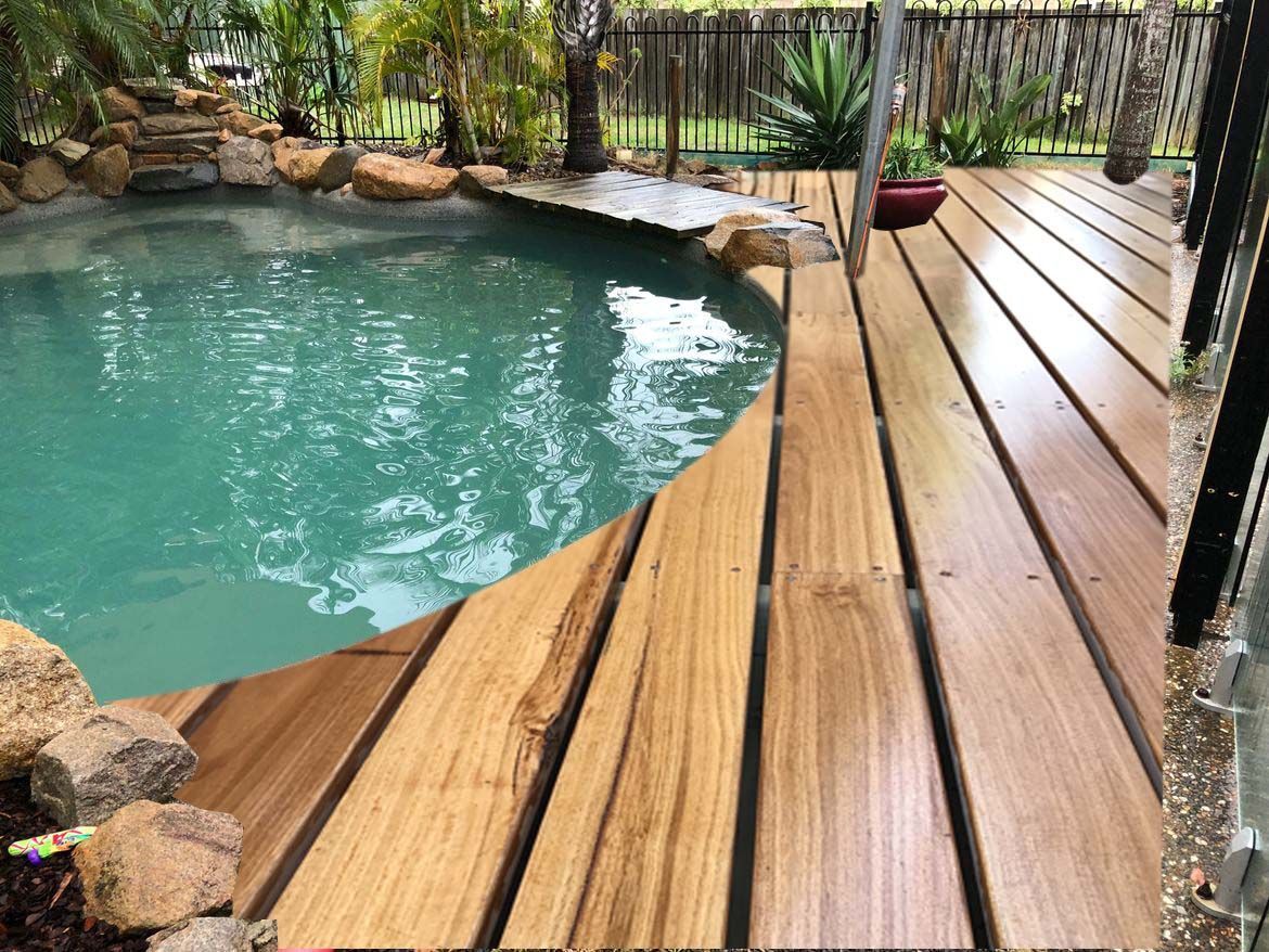 Make sure that the ground is sloped and has proper drainage so water will not pool under the deck.