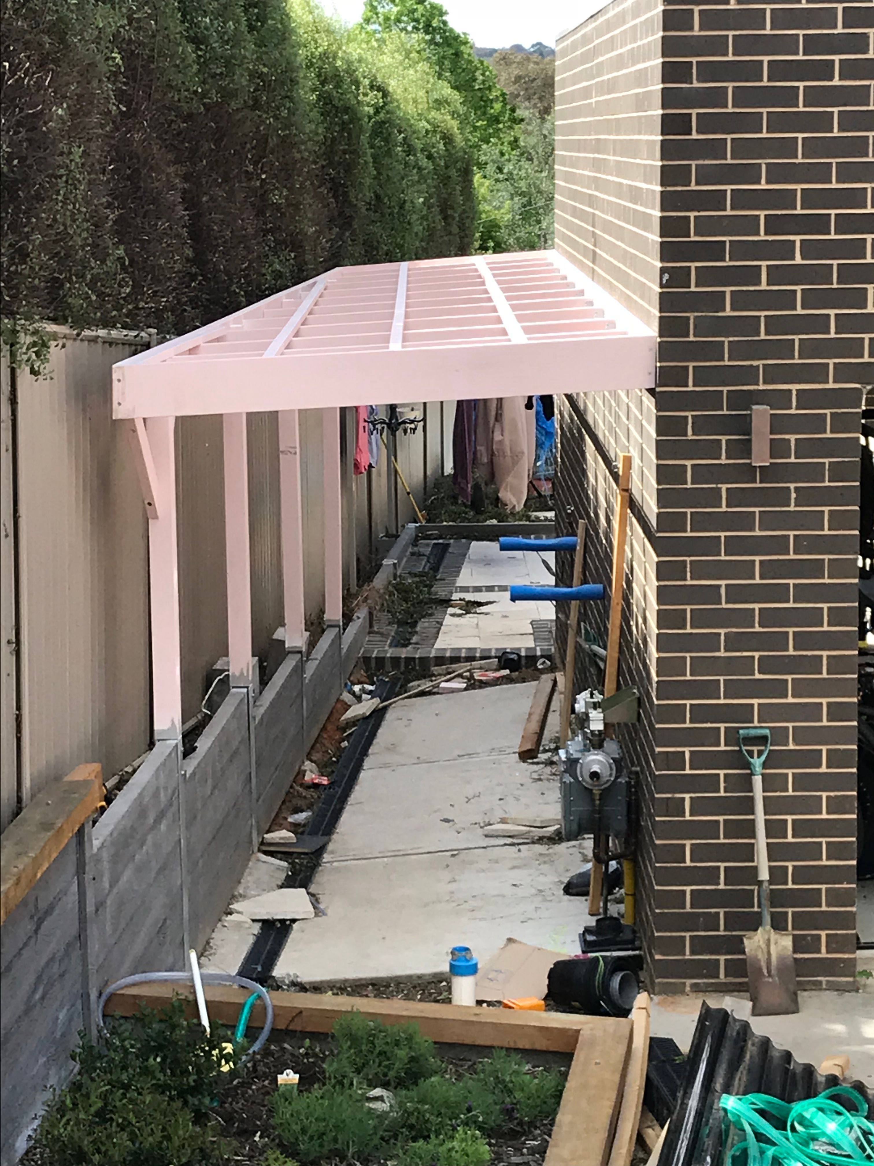 Side access gate with pergola Bunnings community