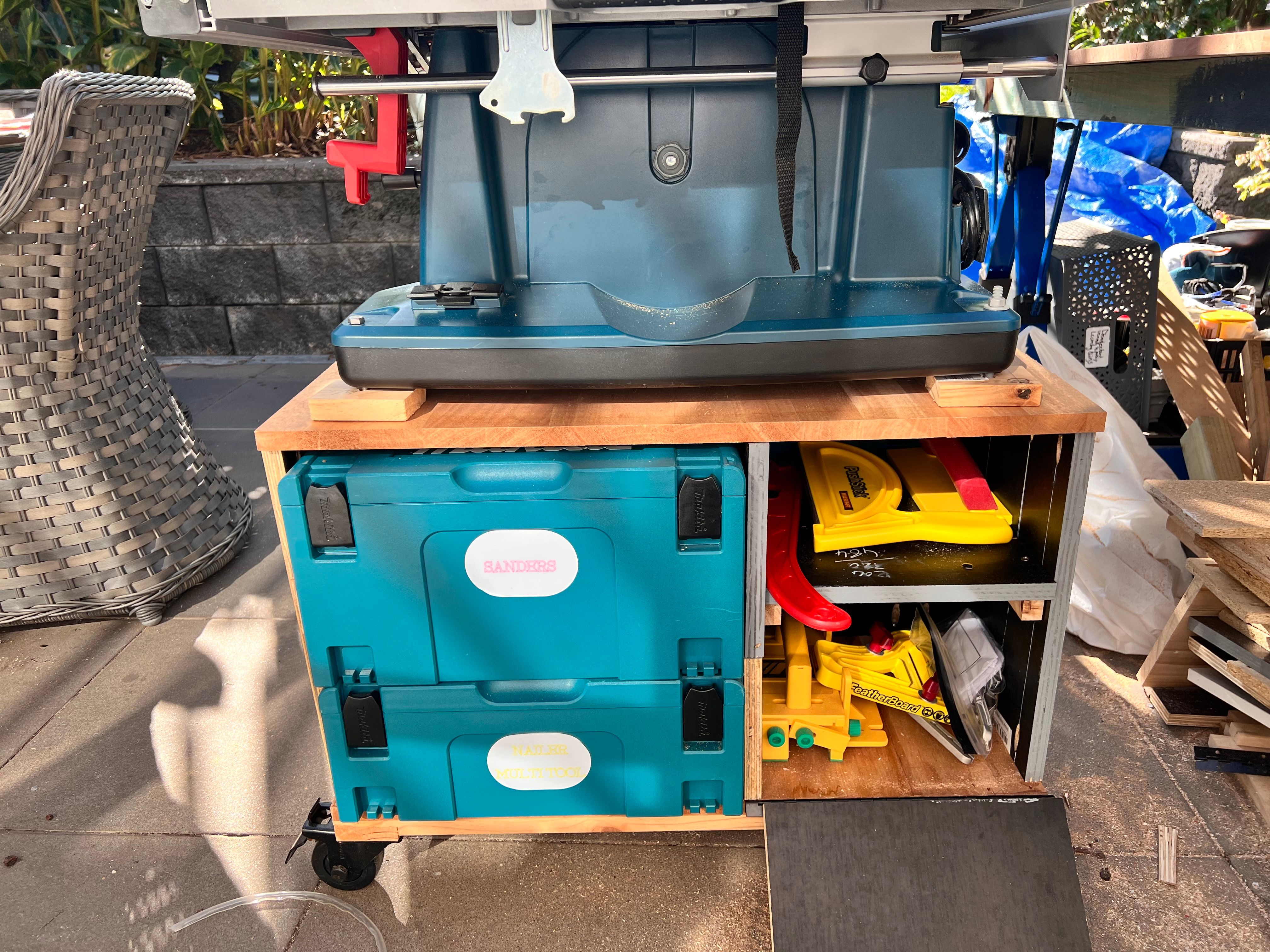 Table saw tool trolley and crosscut sled Bunnings community