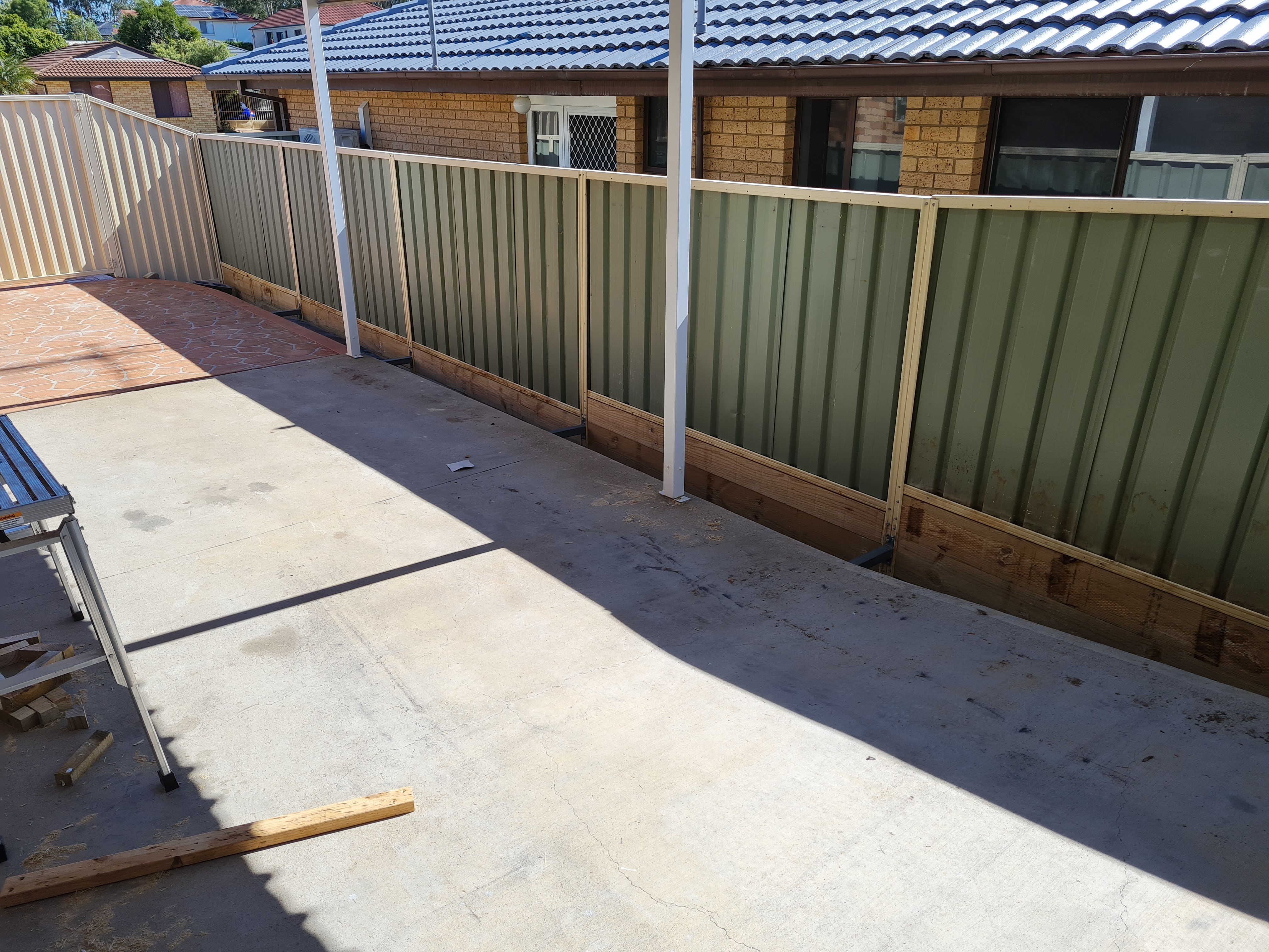 How to extend and clad Colorbond fence w... Bunnings community