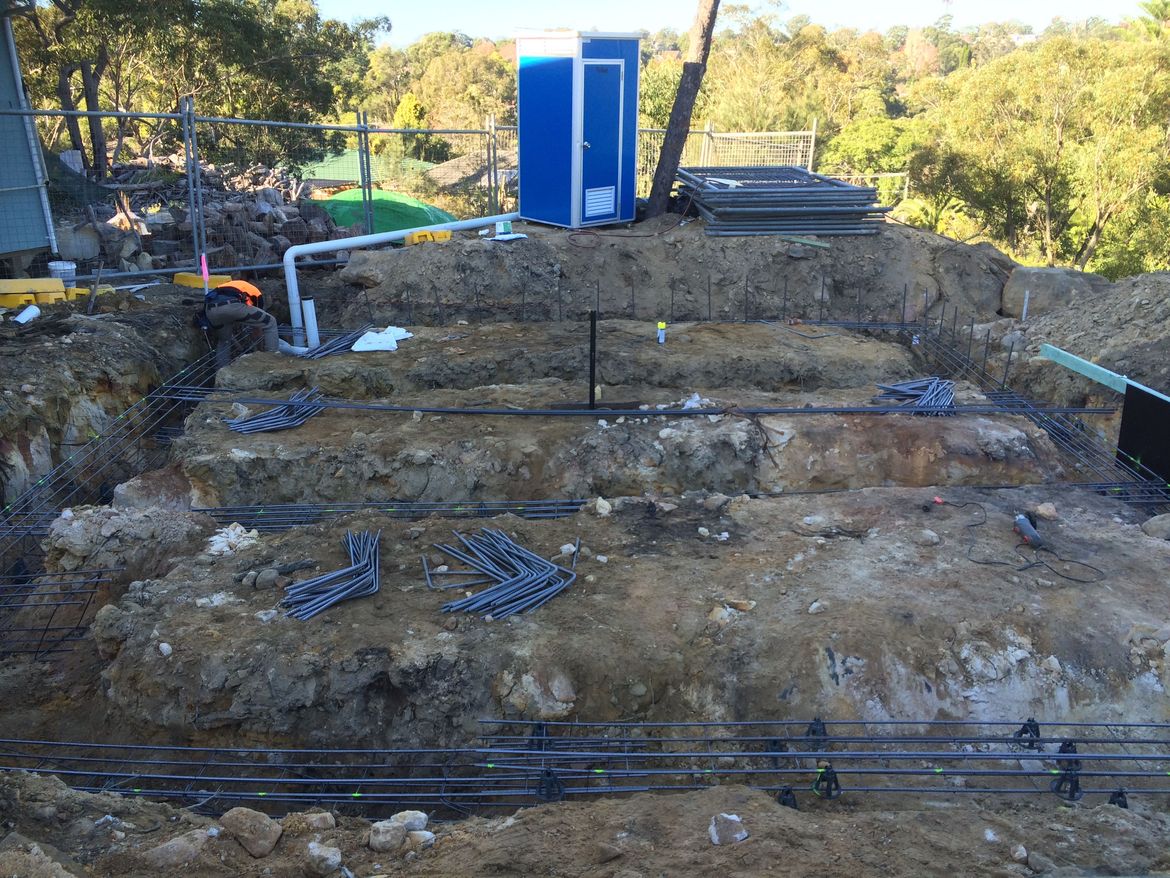 Strip footing before concrete pour